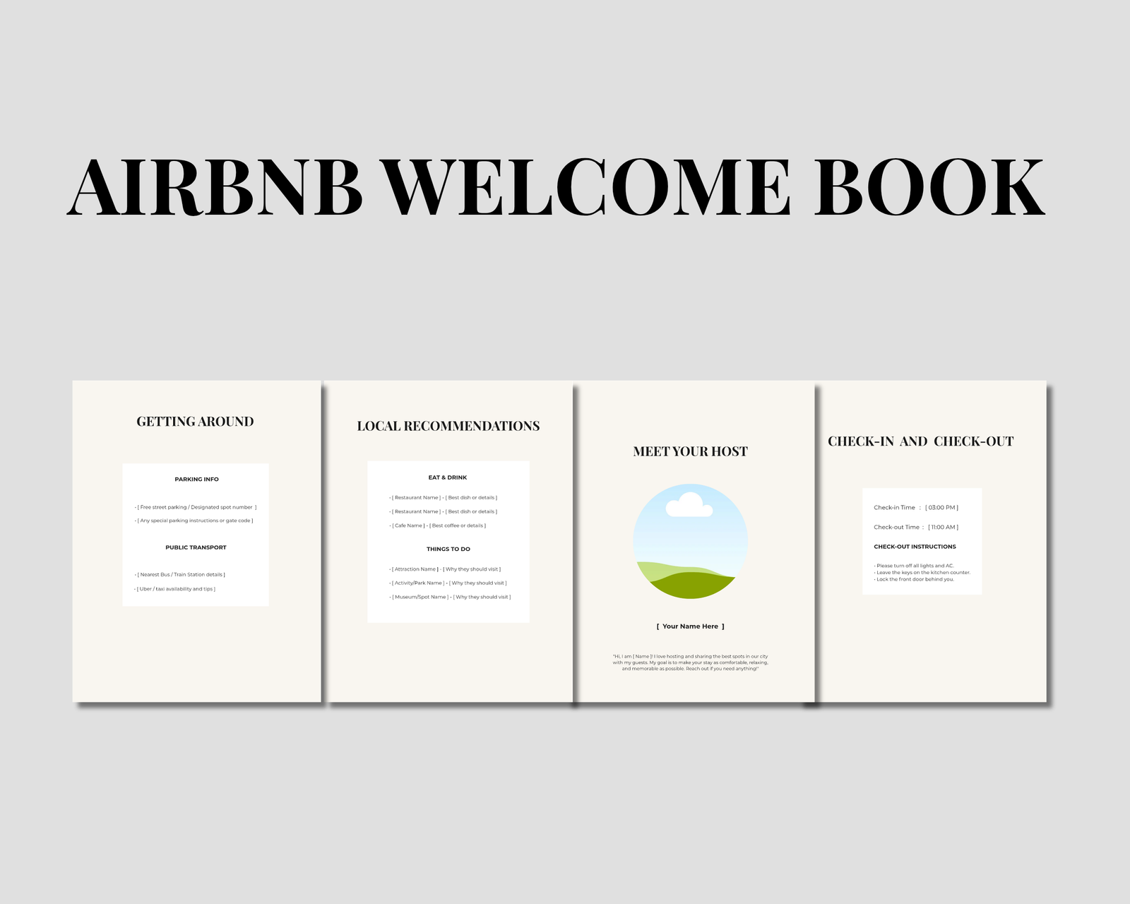 Minimalist Airbnb Welcome Book Template - Image 2