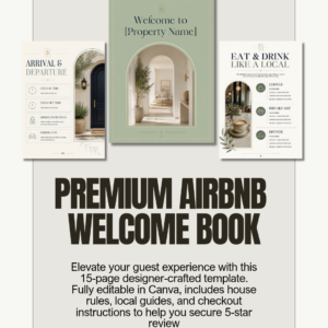 15-Page Premium Airbnb Welcome Book Canva Template